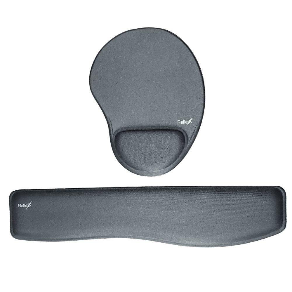 Kit Reflex Ergonômico, 5 Mouse pads, e 5 Apoios Pulso Para Teclado, Cinza