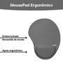Kit Reflex Ergonômico, 5 Mouse pads, e 5 Apoios Pulso Para Teclado, Cinza
