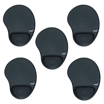 Kit 5x Reflex Mouse Pad, Com Apoio Ergonômico, 19X25CM, Preto