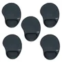 Kit 5x Reflex Mouse Pad, Com Apoio Ergonômico, 19X25CM, Preto