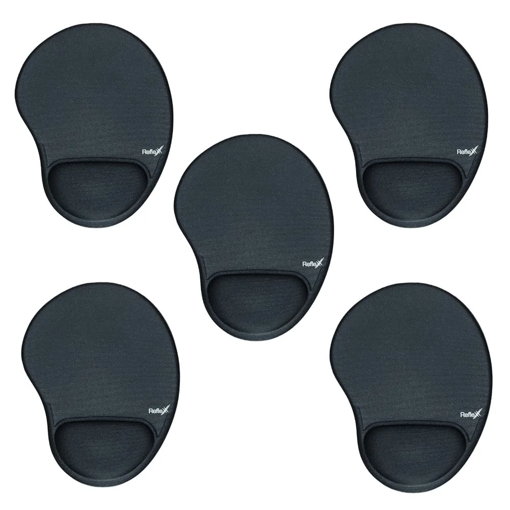 Kit 5x Reflex Mouse Pad, Com Apoio Ergonômico, 19X25CM, Preto Kit 5x Reflex Mouse Pad, Com Apoio Ergonômico, 19X25CM, Preto