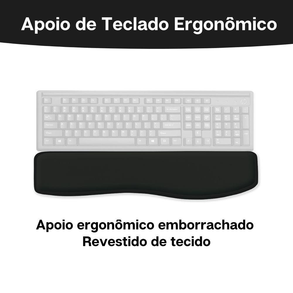 Imagem 4 de 4 do produto Kit  Reflex Ergonômico, 5 Mousepad, e 5 Apoio Pulso Para Teclado, Preto