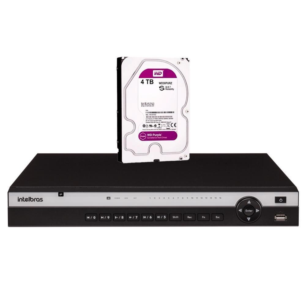 Nvd Gravador De V Deo Ip Intelbras P K Canais Portas Poe Ultra Hd K Hd Tb Wd Purple