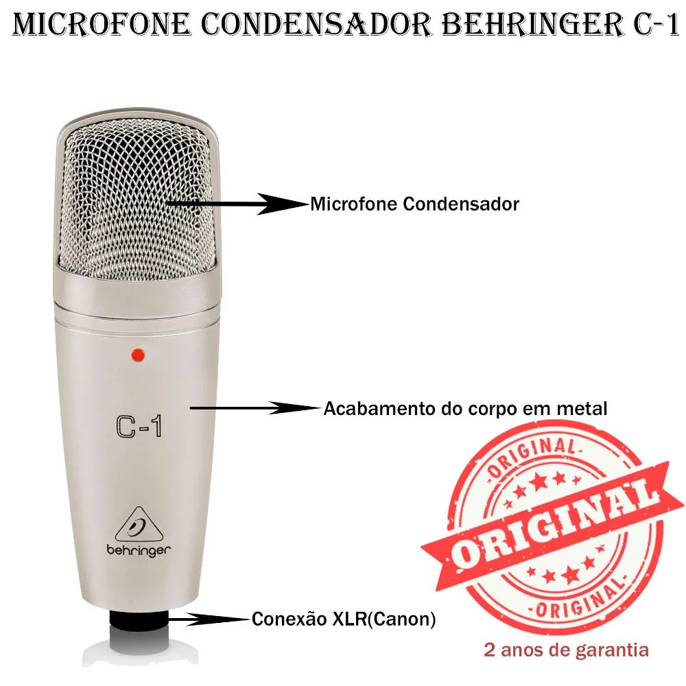 Imagem 4 de 5 do produto Microfone Condensador Behringer C-1, Cardióide