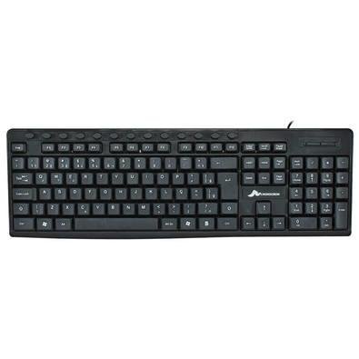 Teclado Monocron Office, 13 Teclas Multimídia, Plug and Play, ABNT2, Preto - Mn8260