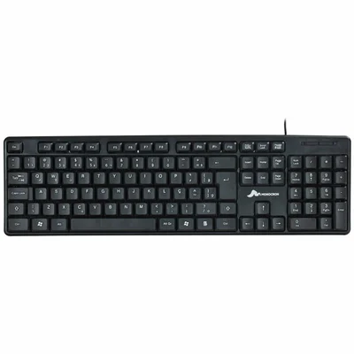 Teclado Usb Padrão Abnt2 107 Teclas Mn8236 Monocron Preto