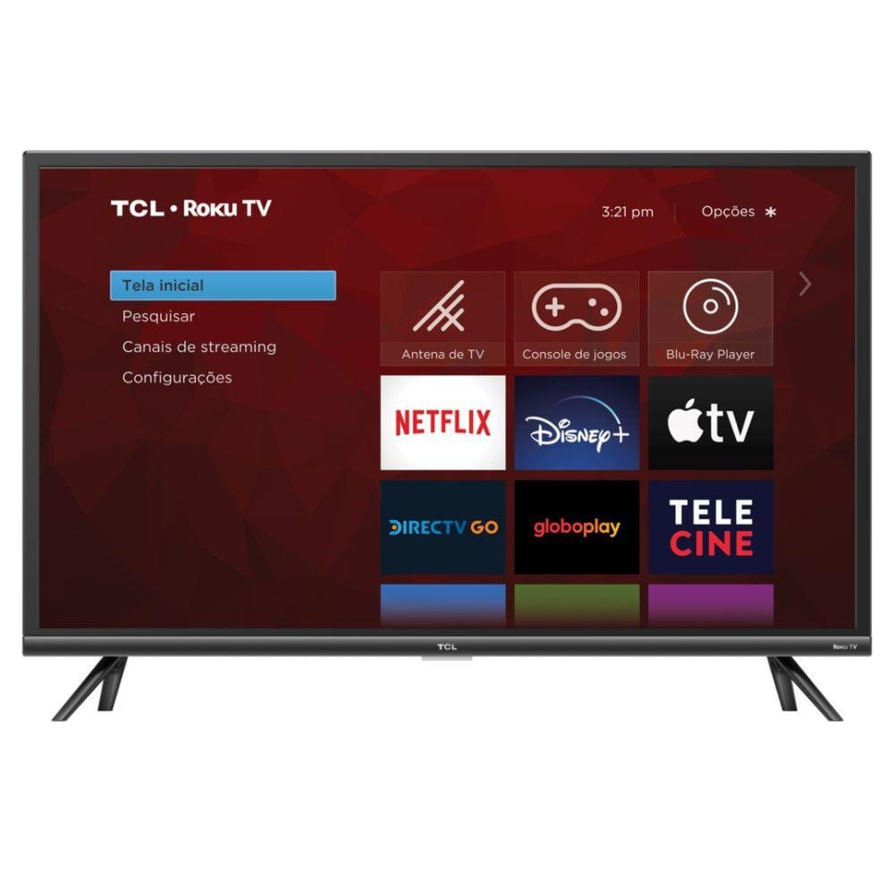 Smart TV TCL 32 Polegadas, LED HD, HDMI, USB, Porta LAN, WI-FI, TV DIGITAL, Preto - 32rs520