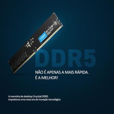 Memória Crucial UDIMM 32GB 4800MHz DDR5 Para