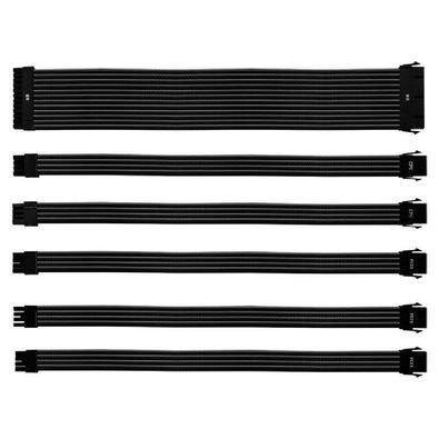Kit De Cabo Extensor Sleeved Para Fonte Universal Cooler Master Preto Bk Gl 30 Cm - Cma-nest16xxbk1-