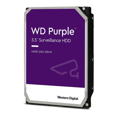 HD Interno WD 12TB, Cachê 256MB, 7200 RPM, SATA III, CFTV, Para Desktop - WD121PURZ