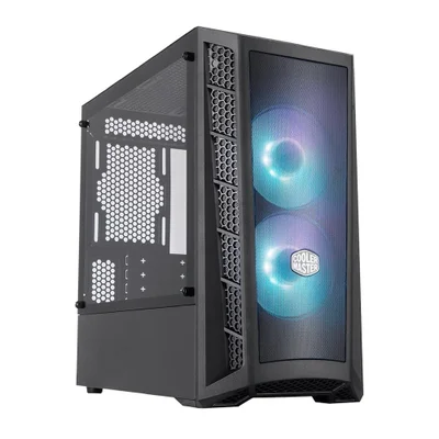 Gabinete Masterbox Mb311l ArGB, Lateral Em Vidro Temperado, 2 Fans, Frontal Tela - Mcb-b311l-kgnn-s02