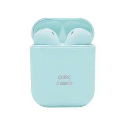 Fone De Ouvido Bluetooth Candy Azul Claro Oex Tws11