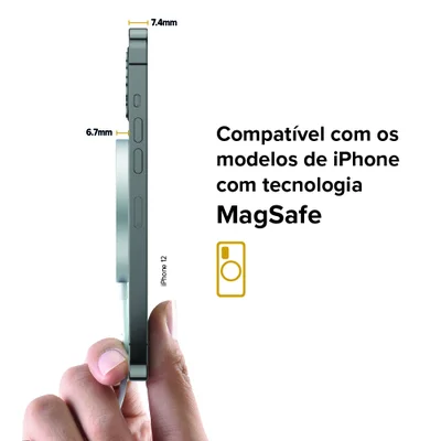 Carregador Sem Fio Magsafe Turbo I2go 15w Branco — foto 4