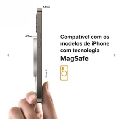 Carregador Sem Fio Magsafe Turbo I2go 15w Branco — foto 5
