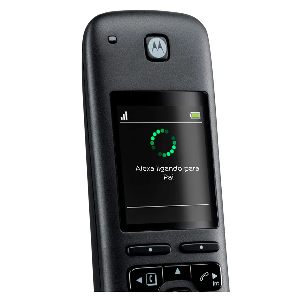Imagem 3 de 5 do produto Telefone Dect Sem Fio Motorola Com Fnção Ia Alexa Preto - Axh01 - Bivolt