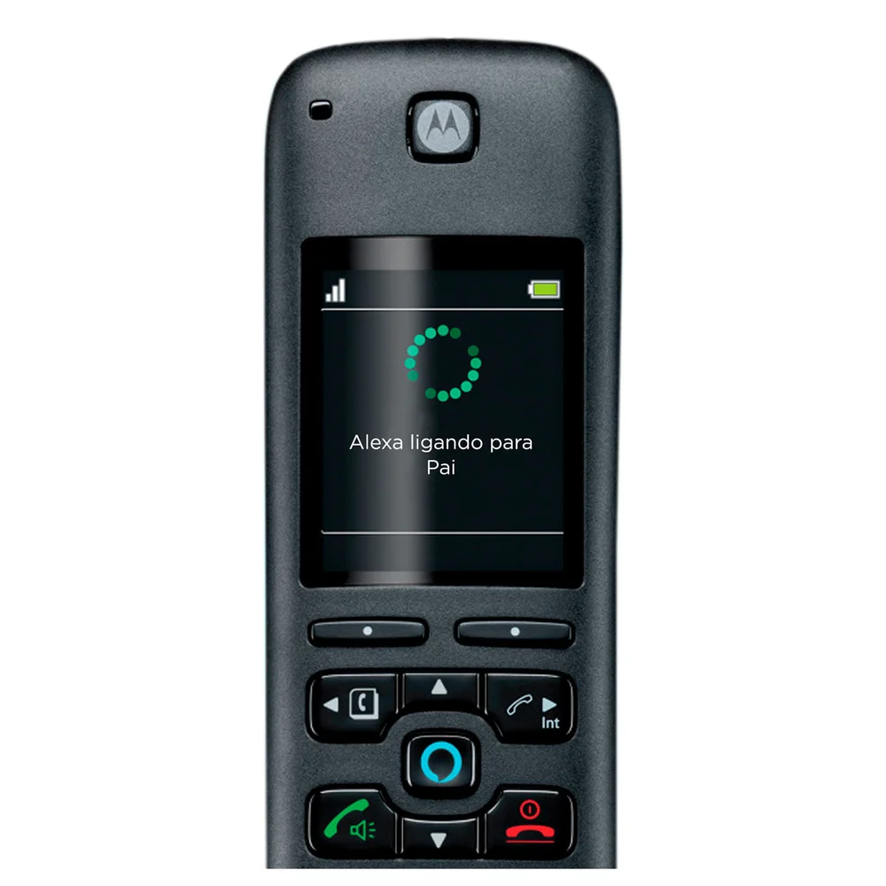 Imagem 4 de 5 do produto Telefone Dect Sem Fio Motorola Com Fnção Ia Alexa Preto - Axh01 - Bivolt