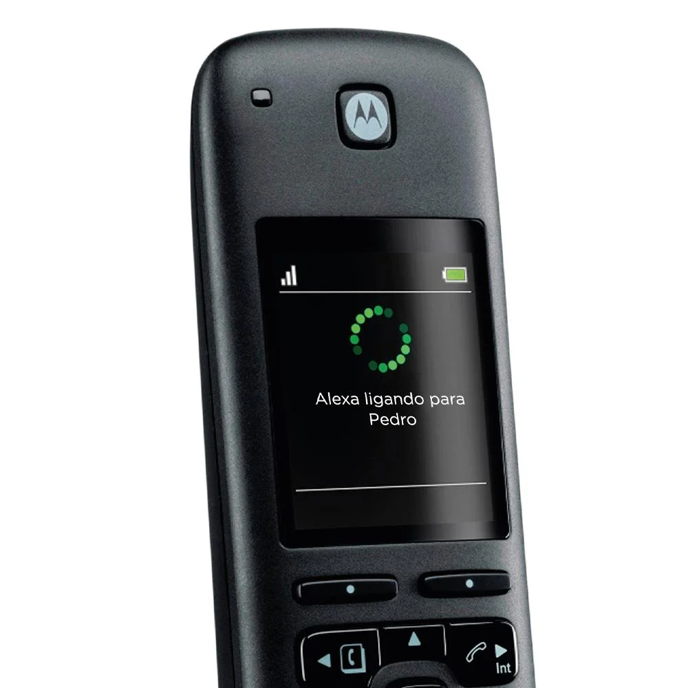 Imagem 5 de 5 do produto Telefone Dect Sem Fio Motorola Com Fnção Ia Alexa Preto - Axh01 - Bivolt
