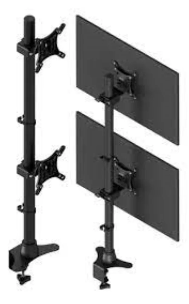Imagem 3 de 4 do produto Suporte Para 2 Monitores, 10pol Até 27pol, Brasforma De Mesa, Vertical - Bm722