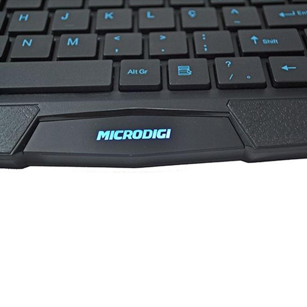 Imagem 2 de 4 do produto TECLADO USB ABNT-2 SLIM C/ BORDAS ILUMINADAS MICRODIGI MD-KB311L BLACK