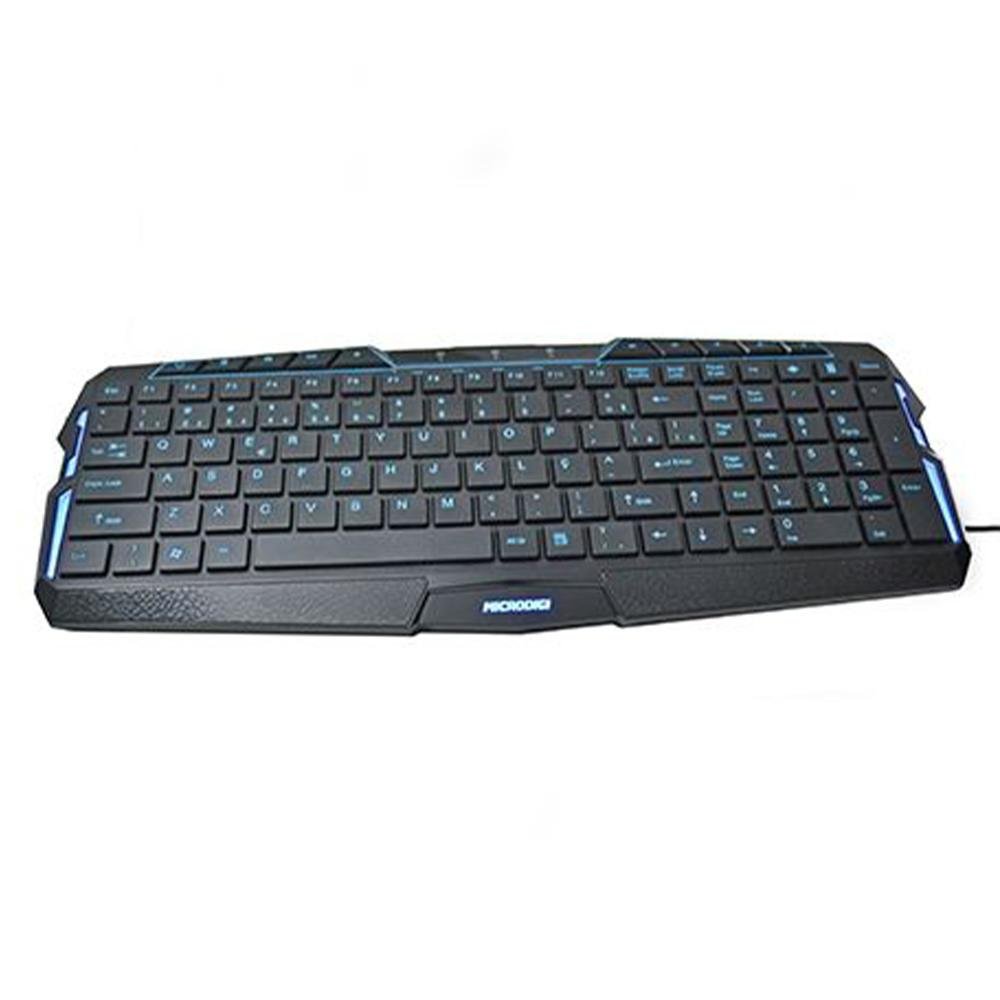 Imagem 3 de 4 do produto TECLADO USB ABNT-2 SLIM C/ BORDAS ILUMINADAS MICRODIGI MD-KB311L BLACK