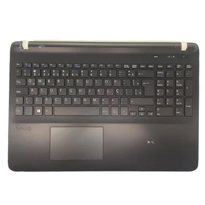 Teclado P/ Notebook Sony Svf152c29x Svf153 Palmrest - Br