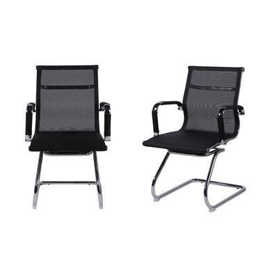 Kit 02 Cadeiras Boxbit Eames Office Tela Fixa Preta