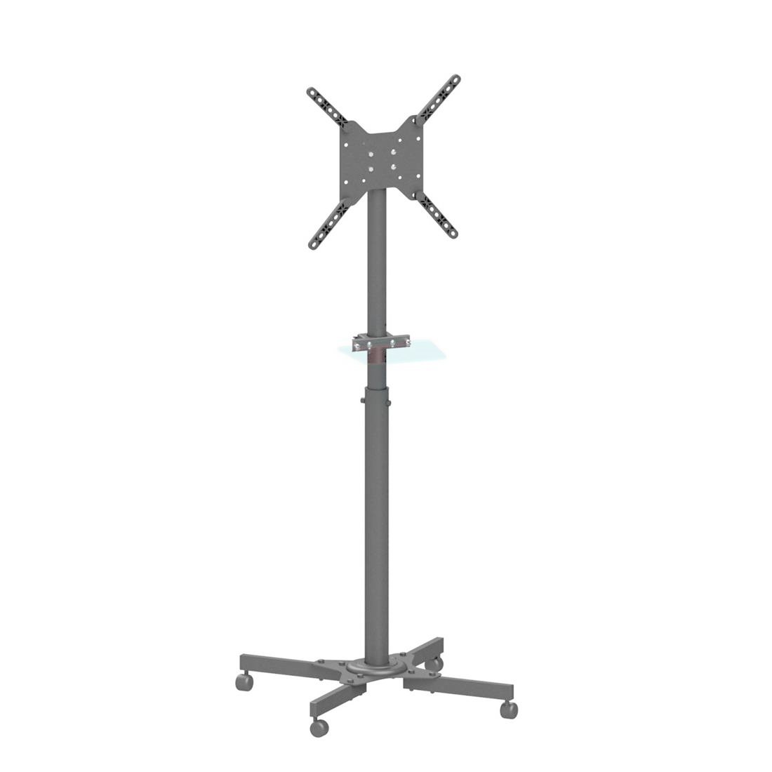 Pedestal Para Tv 27 A 55 Com Bandeja C/ Rodízios - TVC01RB