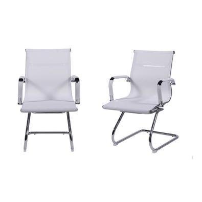 Kit 02 Cadeiras Boxbit Eames Office Tela Fixa Branca