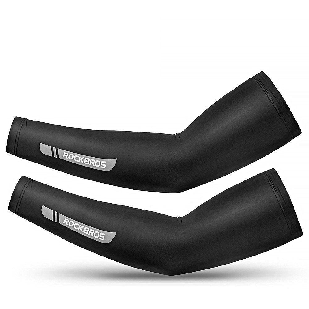 Manguito Rockbros Manga Proteção Solar Braços, Ciclismo, UV, Tamanho G, Preto -  XT016BK-L