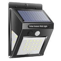 Luminária Arandela Luatek, LED, Para Jardim, Com Sensor De Presença e Movimento, Com Energia Solar