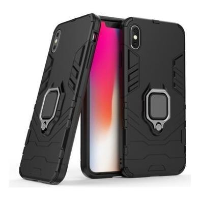 Capa Case Capinha Iphone Xs Anti Impacto Queda Armor Militar Protetora Anel De Dedo E Base Cor:preto