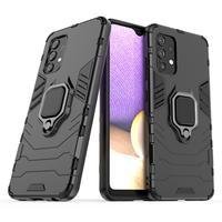 Capa Case Capinha Samsung A32 4g Anti Impacto Queda Armor Militar Protetora Anel De Dedo E Base Cor:preto