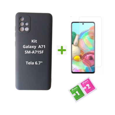 Capinha Aveludada + Pelicula 9h Para Samsung A71 Tela 6.7"
