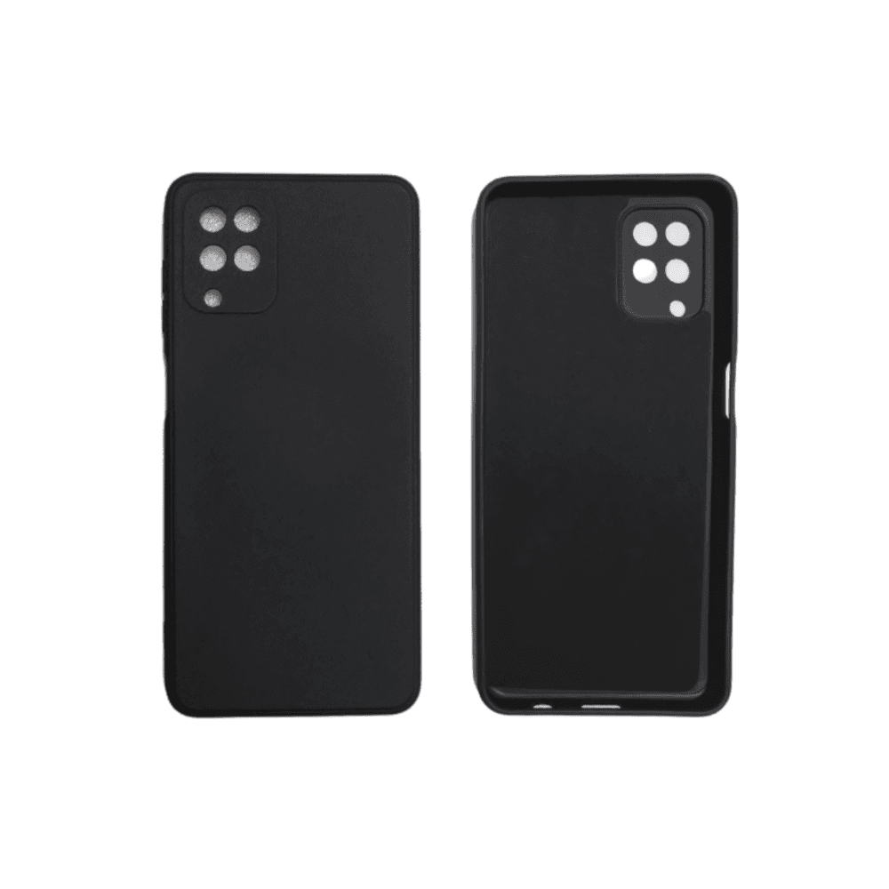 Imagem 3 de 3 do produto Capa Capinha Preta Escura Aveludada Para Samsung Galaxy A12