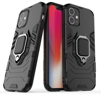 Capa Case Capinha Iphone 12 Mini Anti Impacto Queda Armor Militar Protetora Anel De Dedo E Base Cor:preto
