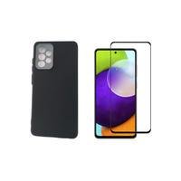 Kit Capa Silicone Aveludada com Proteção ao Redor da Câmera + Pelicula 3D Compatível A52s 5G Samsung Tela 6.5"