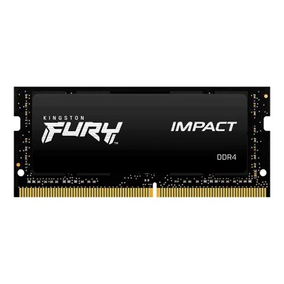 Memória Kingston Fury Impact SODIMM, 8GB, 2666MHz, DDR4, Para Notebook, Black - KF426S15IB/8