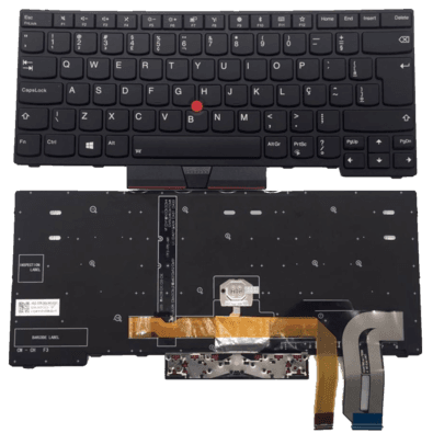 Teclado Notebook FTI para Lenovo Thinkpad T490, E480, BR, Sem Iluminação