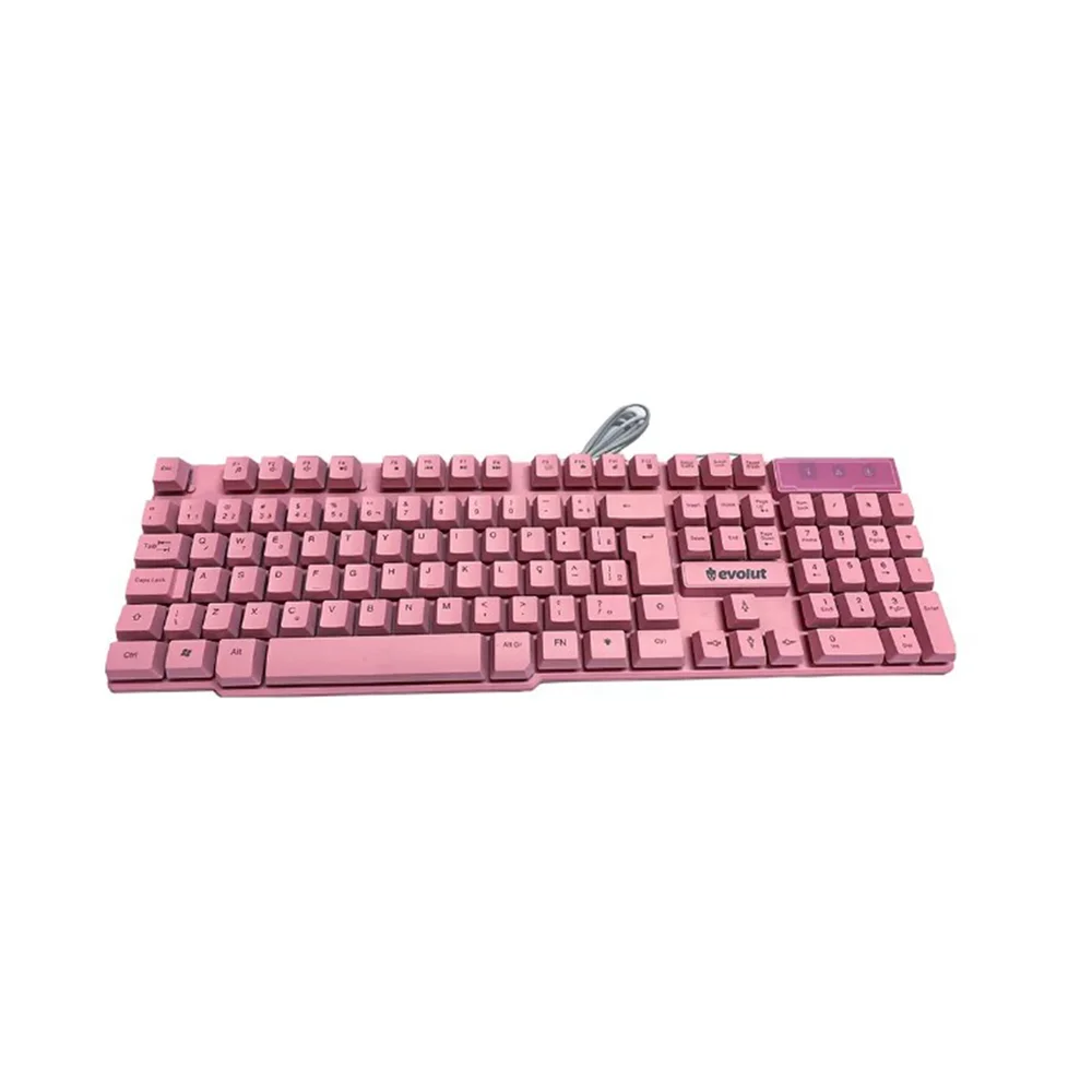 Imagem 4 de 5 do produto Kit Gamer Evolut Eg-53 Mouse, Teclado E Headset, Rosa