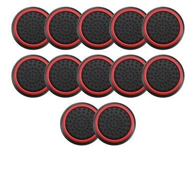 6 Pares De Grips P/ Controle Anti Derrapante Silicone Botão Analógico Do Joystick Cor: Vermelho