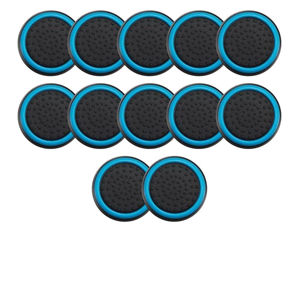 Imagem 1 de 5 do produto 6 Pares De Grips P/ Controle Anti Derrapante Silicone Botão Analógico Do Joystick Cor: Azul Claro