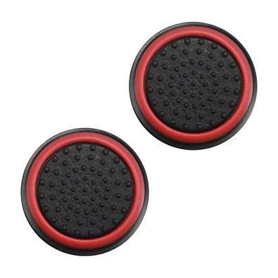 1 Par De Grips P/ Controle Anti Derrapante Silicone Botão Analógico Do Joystick Cor: Vermelho
