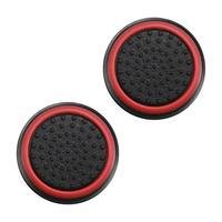 1 Par De Grips P/ Controle Anti Derrapante Silicone Botão Analógico Do Joystick Cor: Vermelho