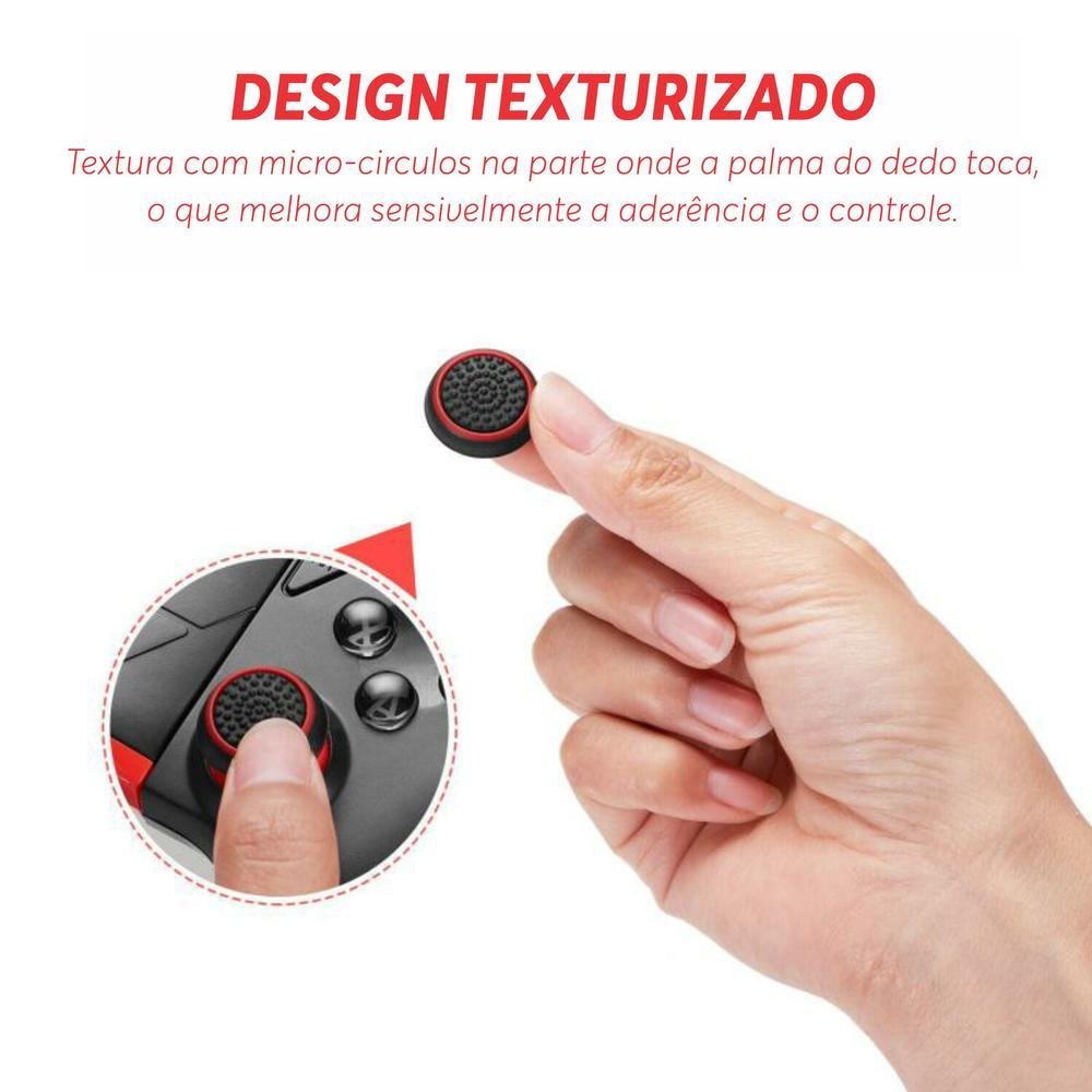 2 Pares De Grips P/ Controle Anti Derrapante Silicone Botão Analógico Do Joystick Cor: Verde Escuro