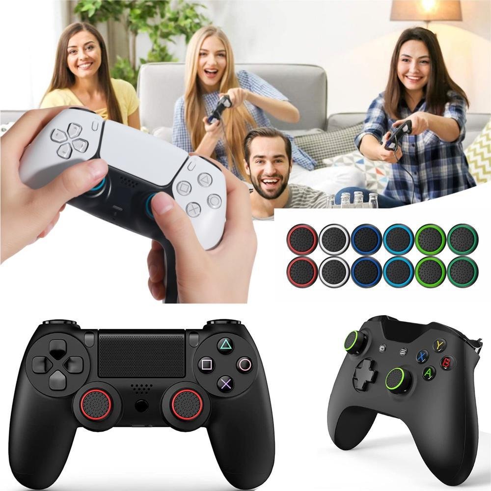 2 Pares De Grips P/ Controle Anti Derrapante Silicone Botão Analógico Do Joystick Cor: Verde Escuro