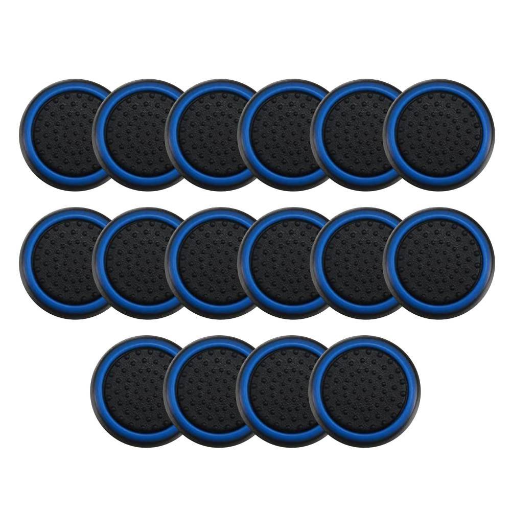 8 Pares De Grips P/ Controle Anti Derrapante Silicone Botão Analógico Do Joystick Cor: Azul Escuro.