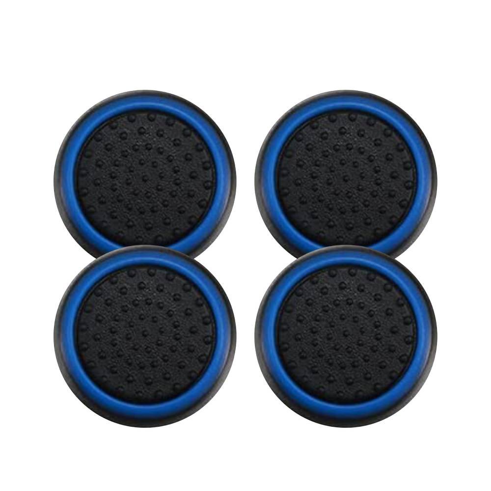 2 Pares De Grips P/ Controle Anti Derrapante Silicone Botão Analógico Do Joystick Cor: Azul Escuro.
