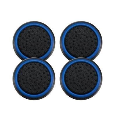2 Pares De Grips P/ Controle Anti Derrapante Silicone Botão Analógico Do Joystick Cor: Azul Escuro.