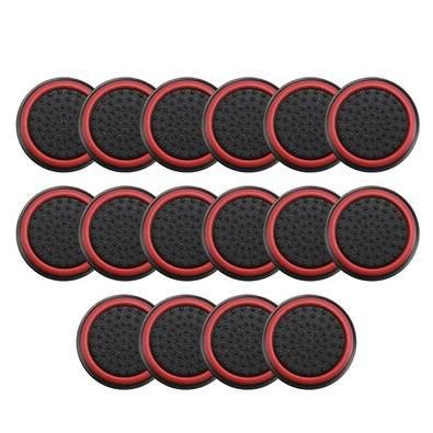 8 Pares De Grips P/ Controle Anti Derrapante Silicone Botão Analógico Do Joystick Cor: Vermelho.