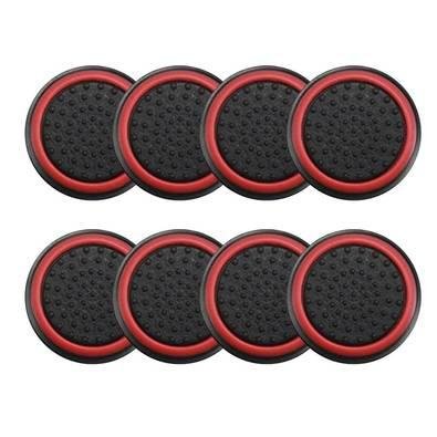 4 Pares De Grips P/ Controle Anti Derrapante Silicone Botão Analógico Do Joystick Cor: Vermelho.